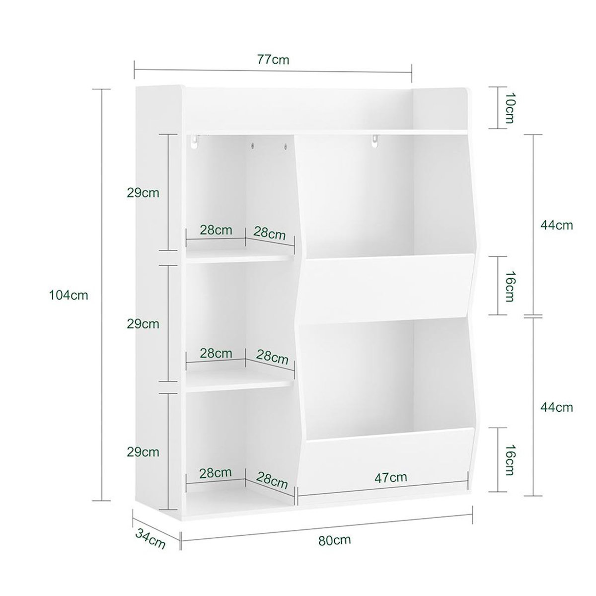 SOBUY SoBuy - Bibliothèque Enfant à 5 étagères - Nordique - KMB55-K