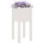 Voir la diapositive 3 : VIDAXL Jardiniere d'exterieur Blanc 31x31x70 cm Bois de pin massif