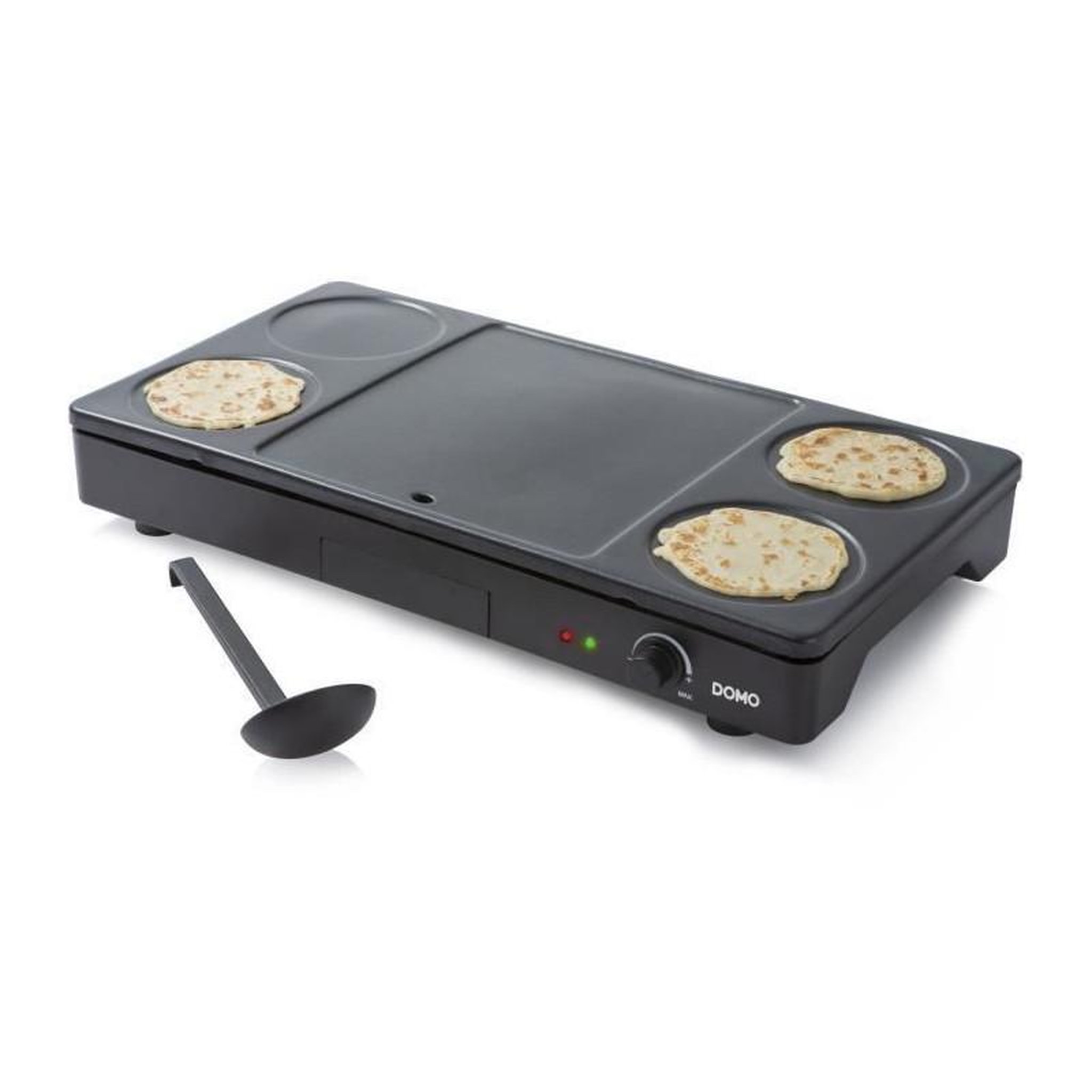 Voir la diapositive 3 : Domo Set mini woks, crêpière et gril 1000w noir - DO8712W