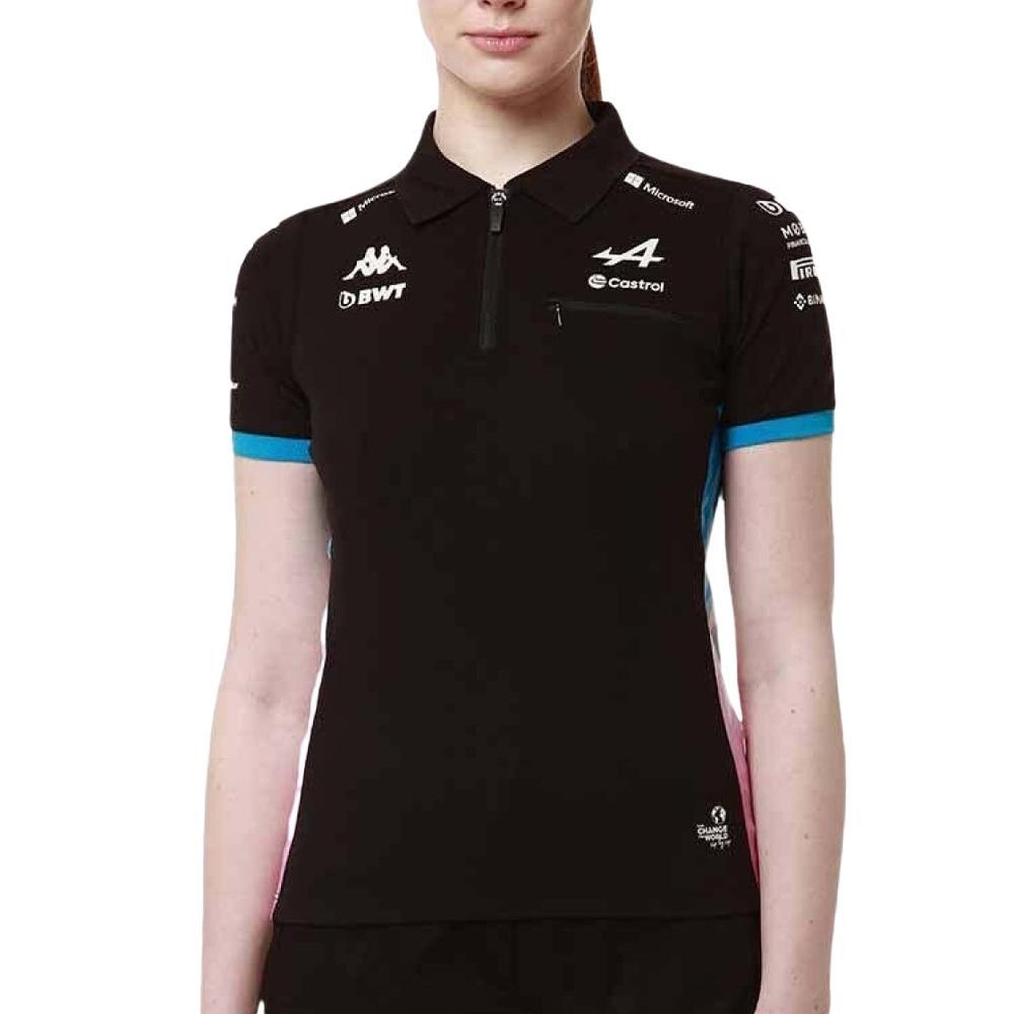 KAPPA Maillot blanc/bleu femme kappa adraw alpine f1. Coloris disponibles : Noir