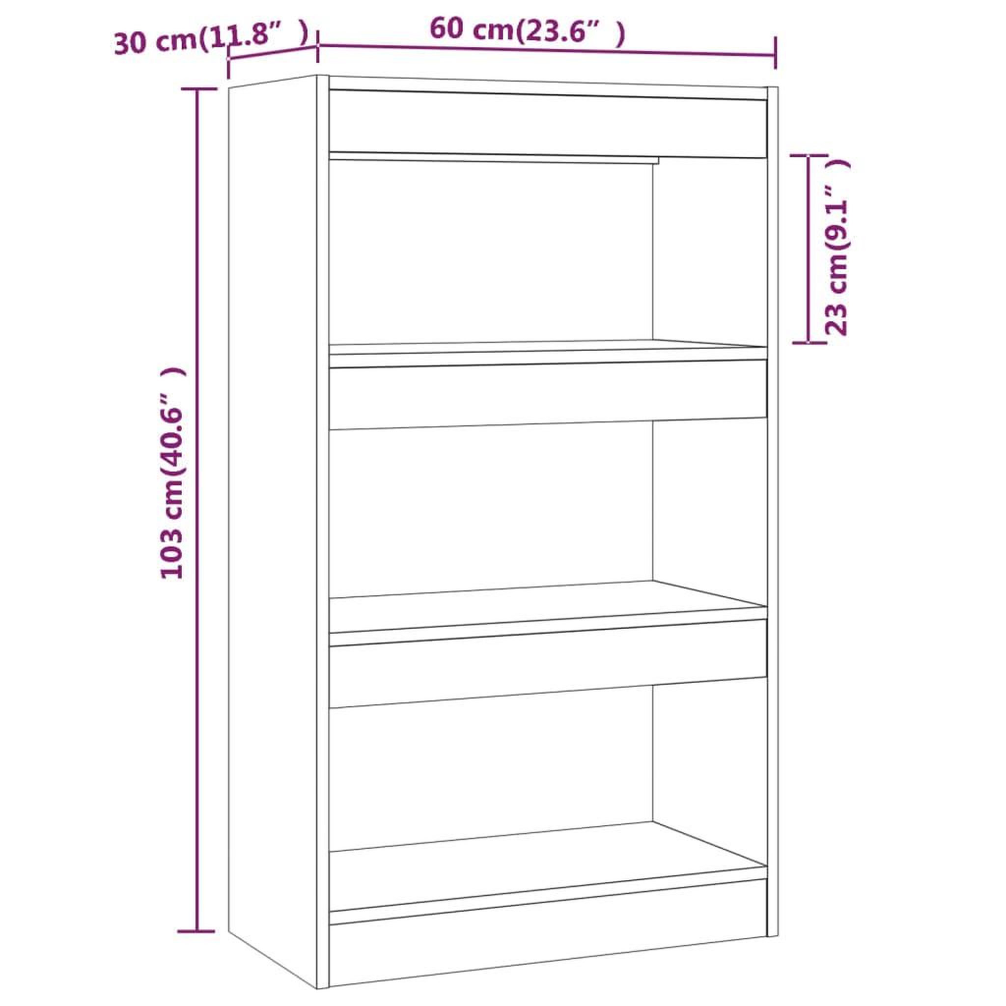 Voir la diapositive 6 : VIDAXL Bibliotheque/separateur de piece blanc bois d'ingenierie