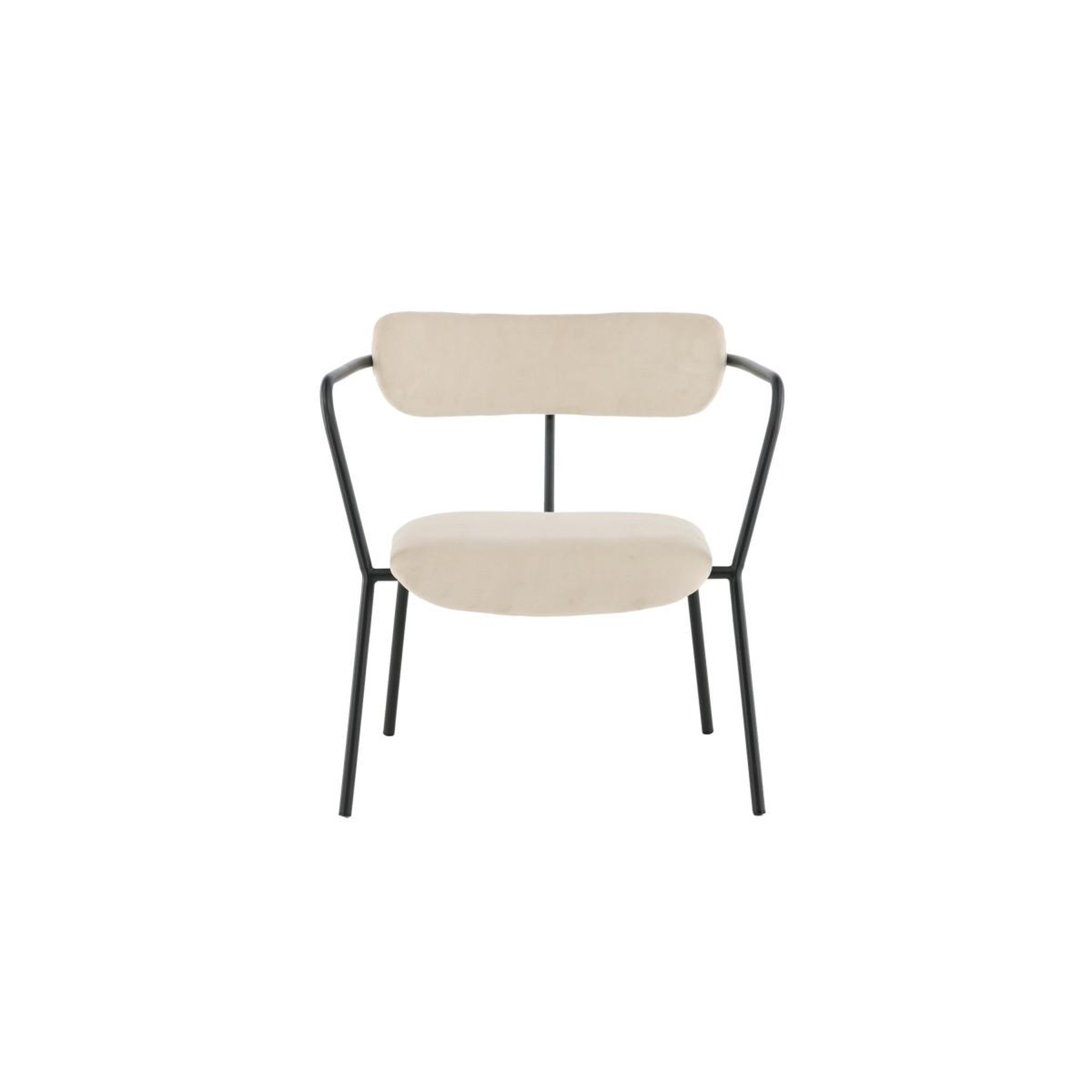 Voir la diapositive 5 : Paris Prix Fauteuil design velours  duffy  69cm beige