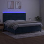 Voir la diapositive 4 : VIDAXL Sommier a lattes de lit avec matelas LED Bleu fonce 200x200 cm
