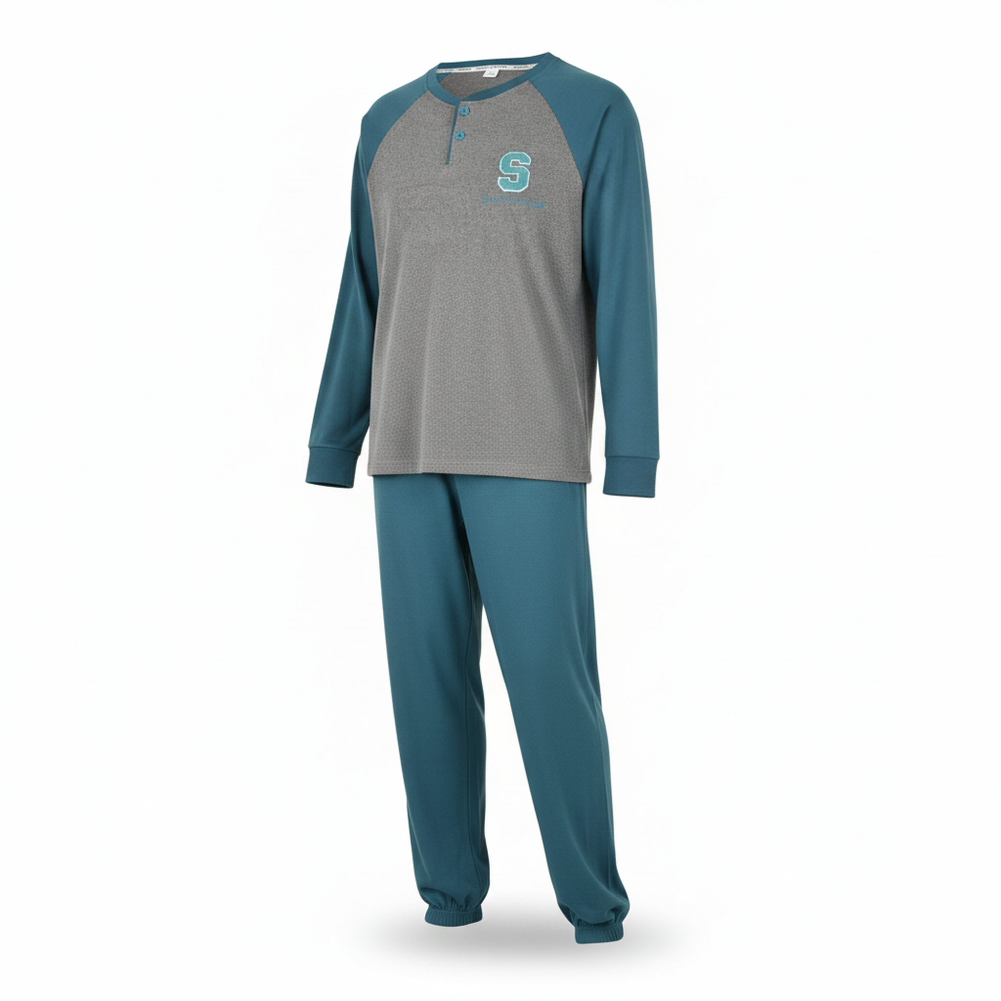 OZABI Ozabi ensemble pyjama homme doublé polaire bicolore sweet secret club. Coloris disponibles : Bleu, Rouge