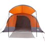 Voir la diapositive 5 : VIDAXL Tente familiale tunnel 8 personnes gris et orange impermeable