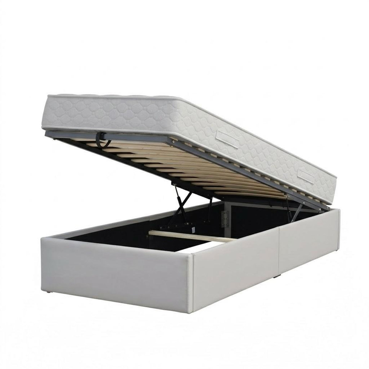 LITERIE JULIEN Ensemble Lit Coffre et Matelas  Soutien Très Ferme Haute