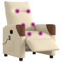 Voir la diapositive 3 : VIDAXL Fauteuil inclinable de massage electrique creme tissu