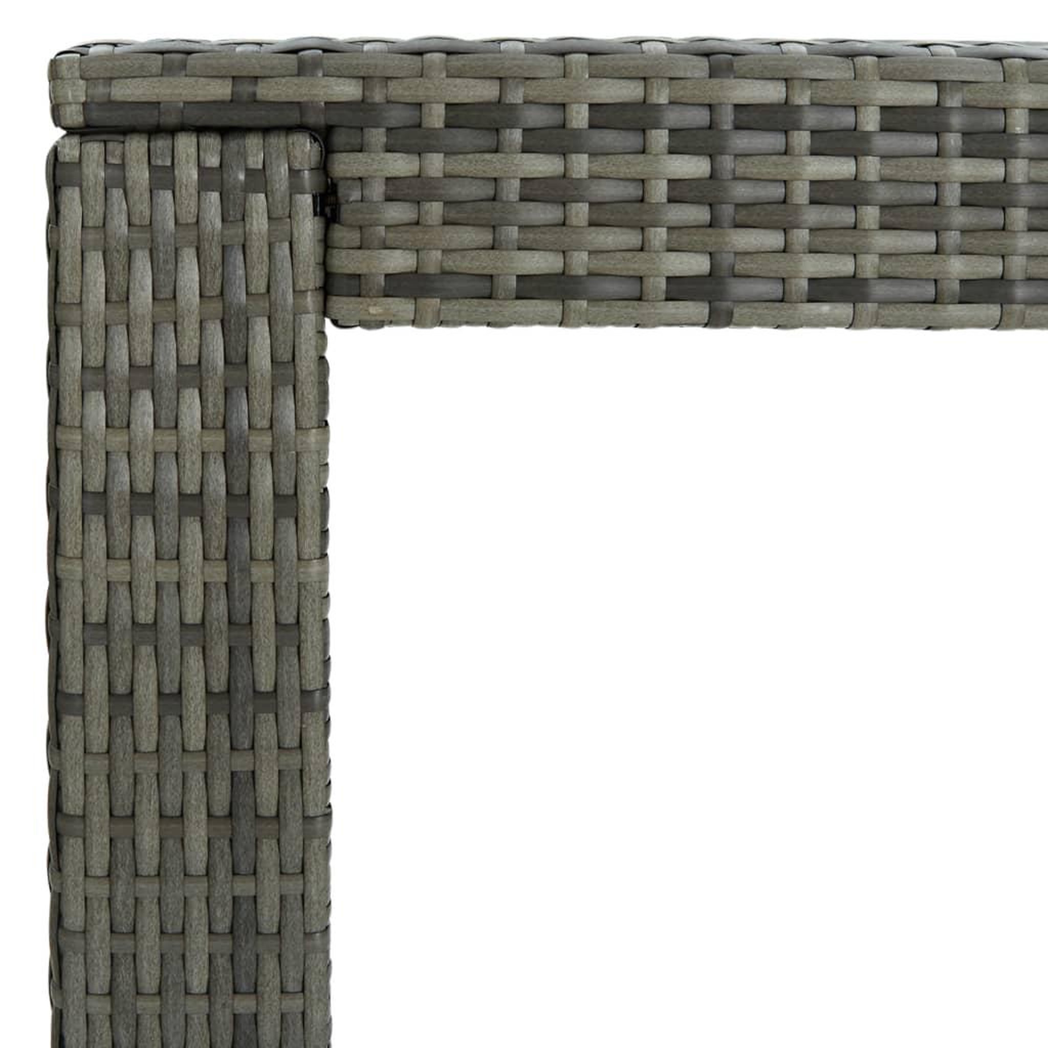 Voir la diapositive 5 : VIDAXL Table de bar de jardin Gris 140,5x60,5x110,5 cm Resine tressee