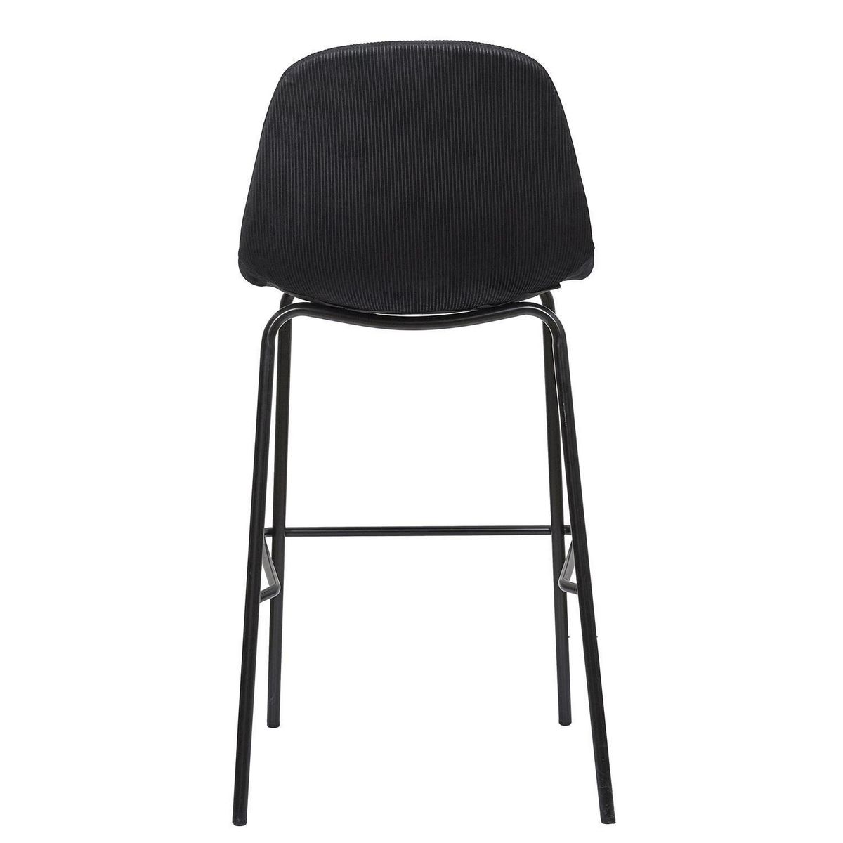 TOILINUX Lot de 2 chaises de bar GIULIA - Noir