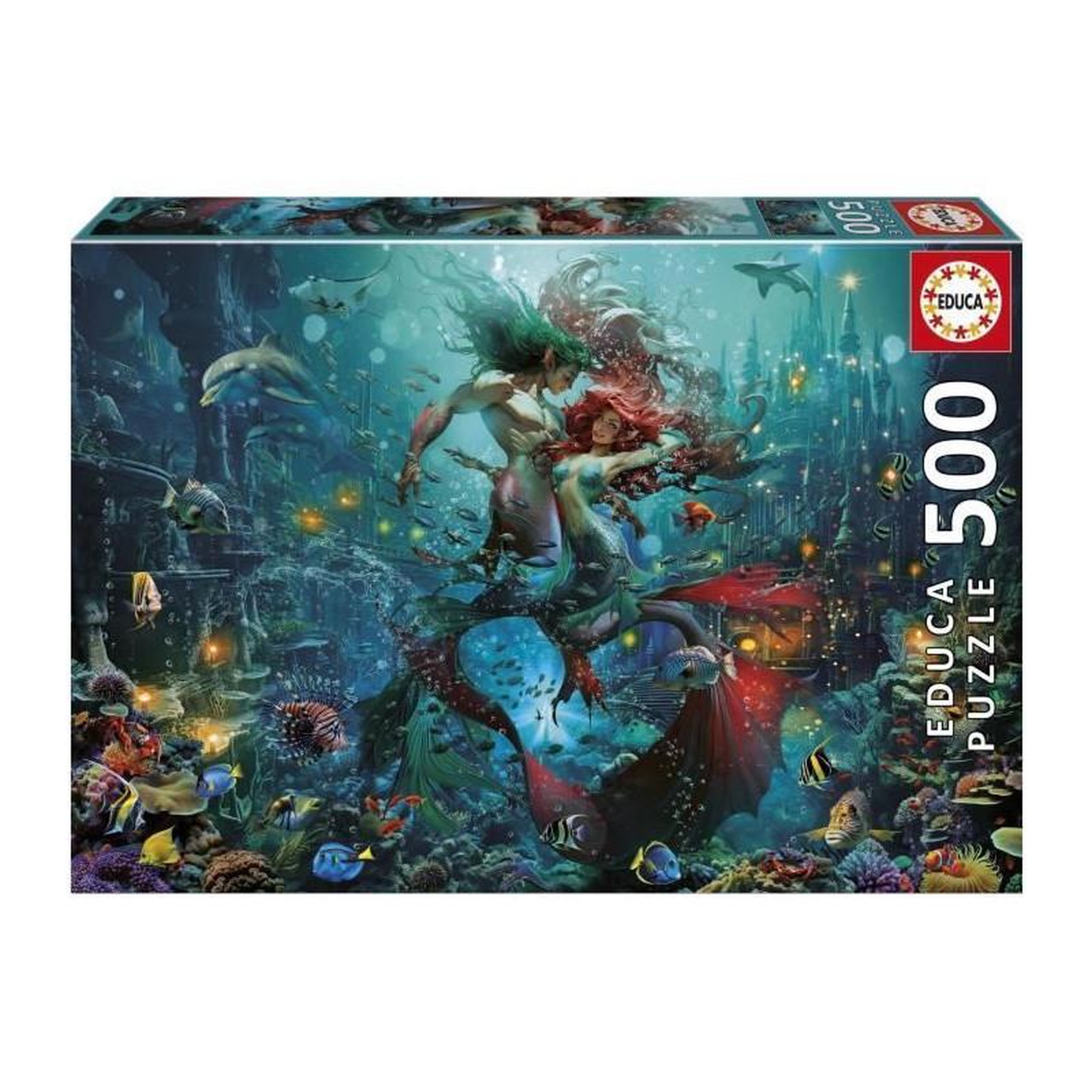 EDUCA Puzzle 500 pièces – L’Atlantide – Cité légendaire engloutie – Univers mythologique – Adulte – Educa