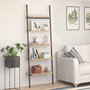 Voir la diapositive 1 : VIDAXL Etagere inclinee a 5 niveaux Marron clair et noir 64x34x185,5cm