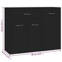 Voir la diapositive 6 : VIDAXL Buffet Noir 88x30x70 cm Bois d'ingenierie