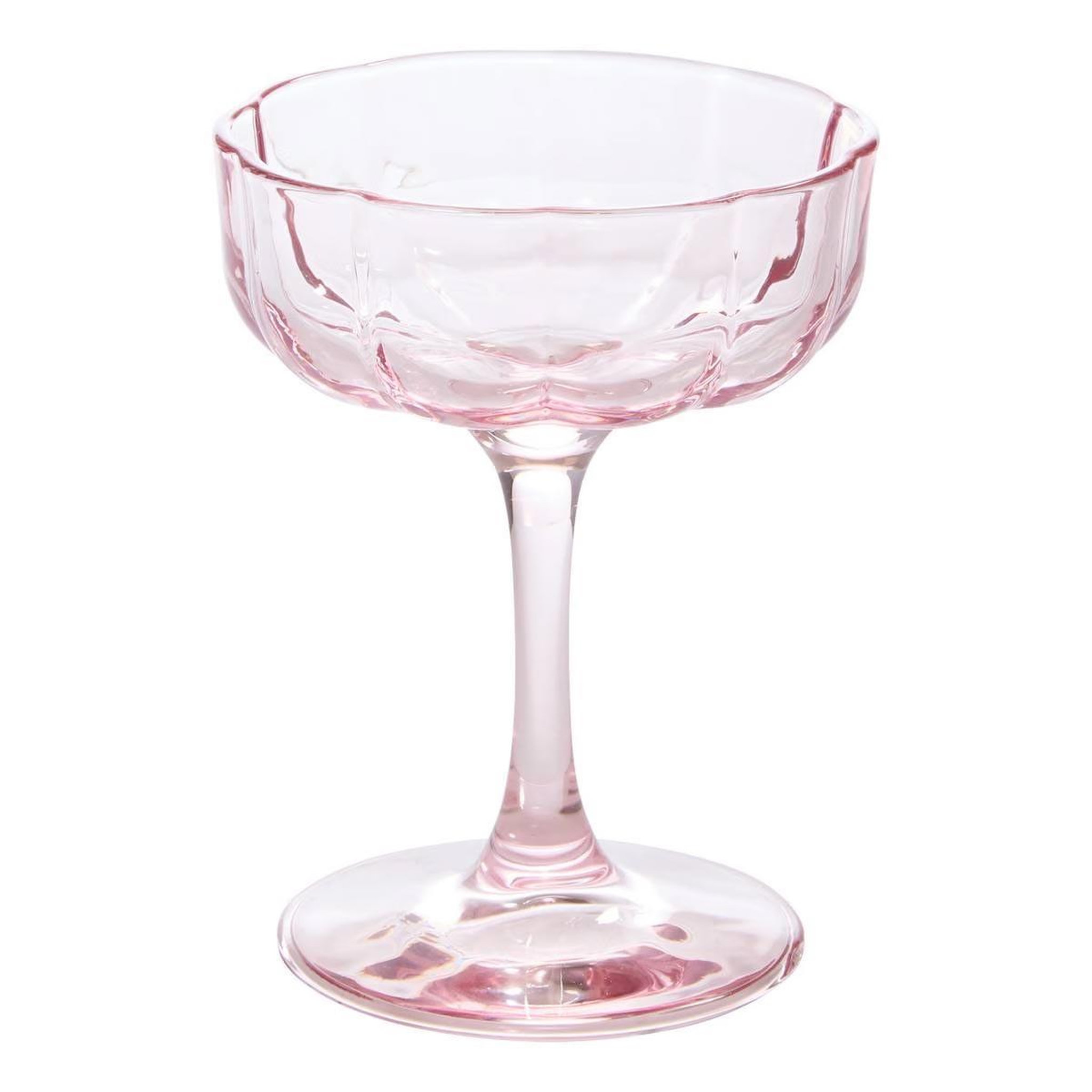 Voir la diapositive 2 : SECRET DE GOURMET Lot de 6 verres à cocktail  fleur  15cl rose