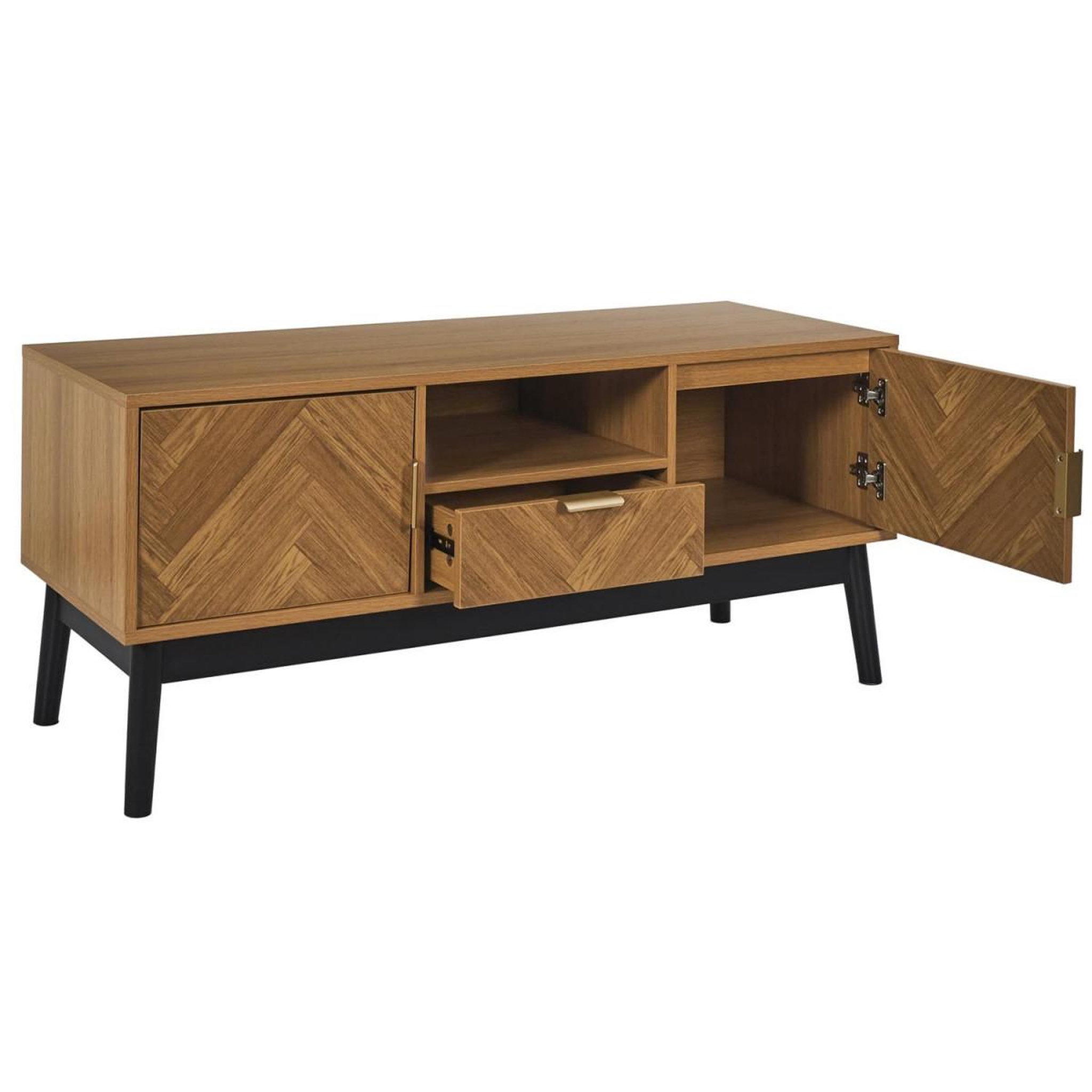 Voir la diapositive 5 : The Home Deco Factory Meuble tv design  felix  110cm marron