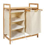 Voir la diapositive 2 : Paris Prix Meuble à Linge Rangements  Bambou  77cm Beige