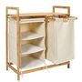 Voir la diapositive 2 : Paris Prix Meuble à Linge Rangements  Bambou  77cm Beige