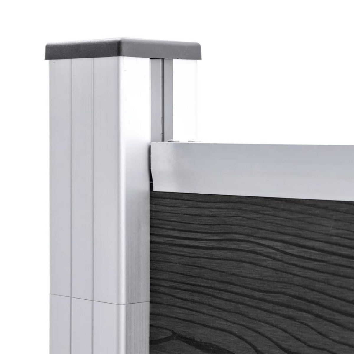 VIDAXL Cloture de jardin WPC 180x186 cm Gris