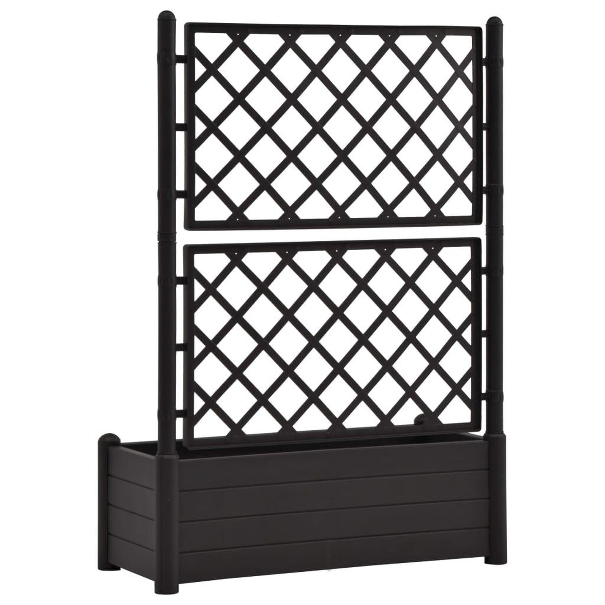 Voir la diapositive 5 : VIDAXL Jardiniere avec treillis 100x43x142 cm PP Anthracite
