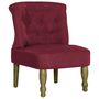 Voir la diapositive 3 : VIDAXL Chaises françaises lot de 2 rouge bordeaux tissu