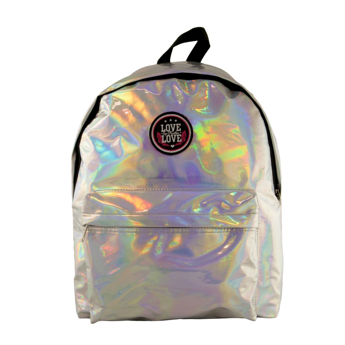 Love Love Sac à dos 2 compartiments gris métallisé