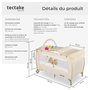 Voir la diapositive 6 : tectake Lit de voyage pour enfants peu encombrant pliable et réglable en hauteur beige