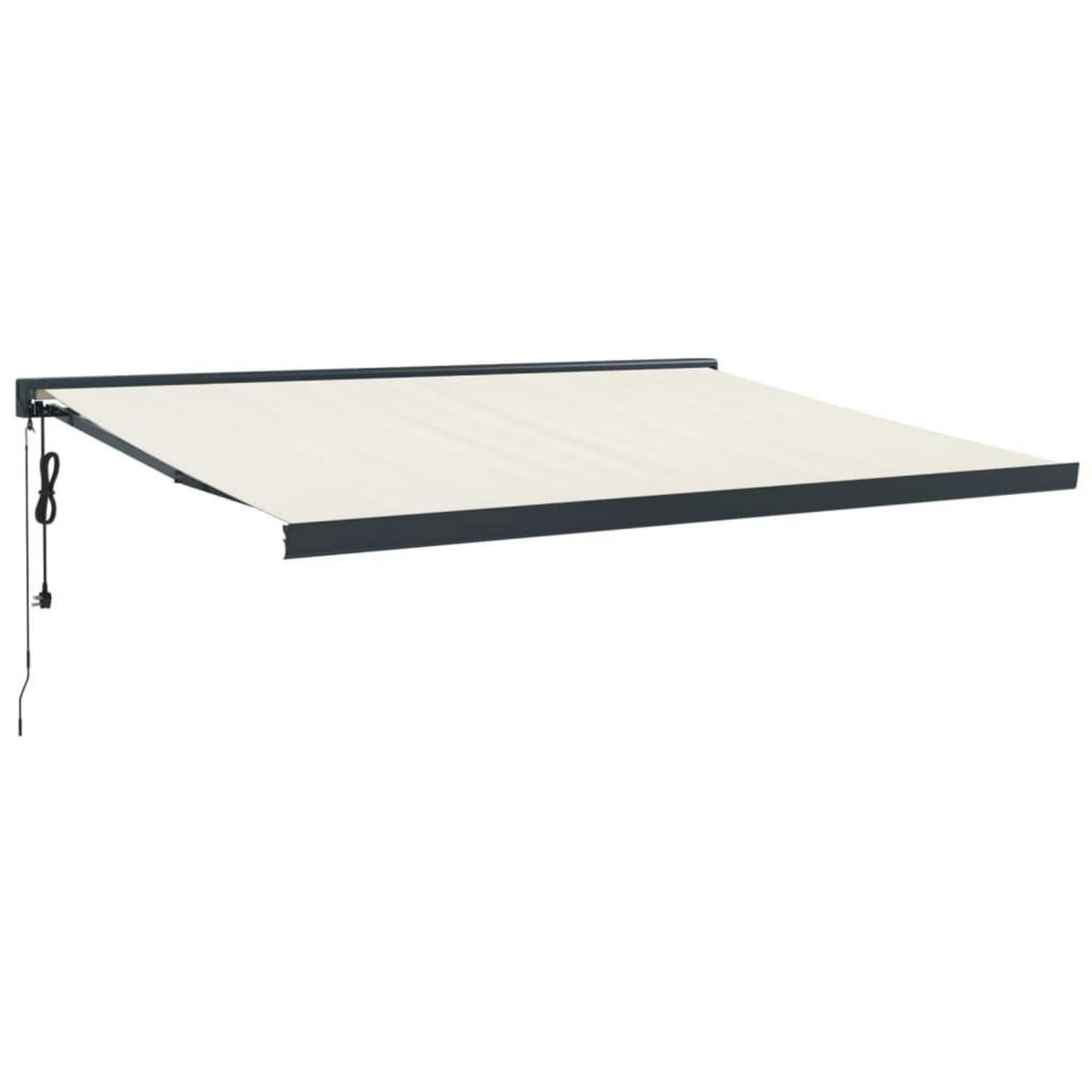 VIDAXL Auvent retractable creme 4x3 m tissu et aluminium