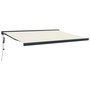 Voir la diapositive 2 : VIDAXL Auvent retractable creme 4x3 m tissu et aluminium