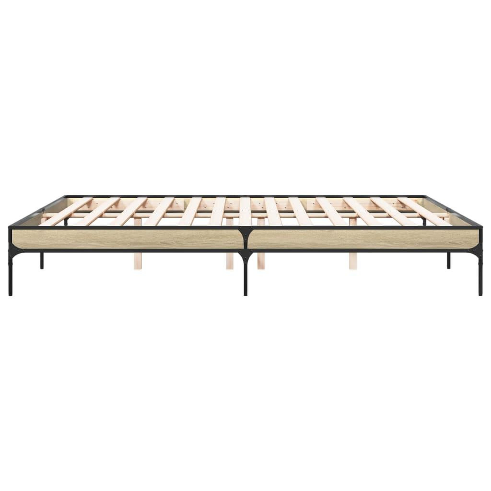 Voir la diapositive 5 : VIDAXL Cadre de lit sans matelas chene sonoma 200x200 cm