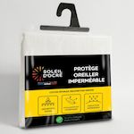 SOLEIL D'OCRE Taie protège oreiller EPONGE imperméable. Coloris disponibles : Blanc