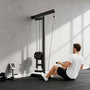 Voir la diapositive 5 : HOMCOM Lat pulldown machine poulie haute et basse - home lat machine murale - charge par disques