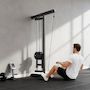 Voir la diapositive 5 : HOMCOM Lat pulldown machine poulie haute et basse - home lat machine murale - charge par disques