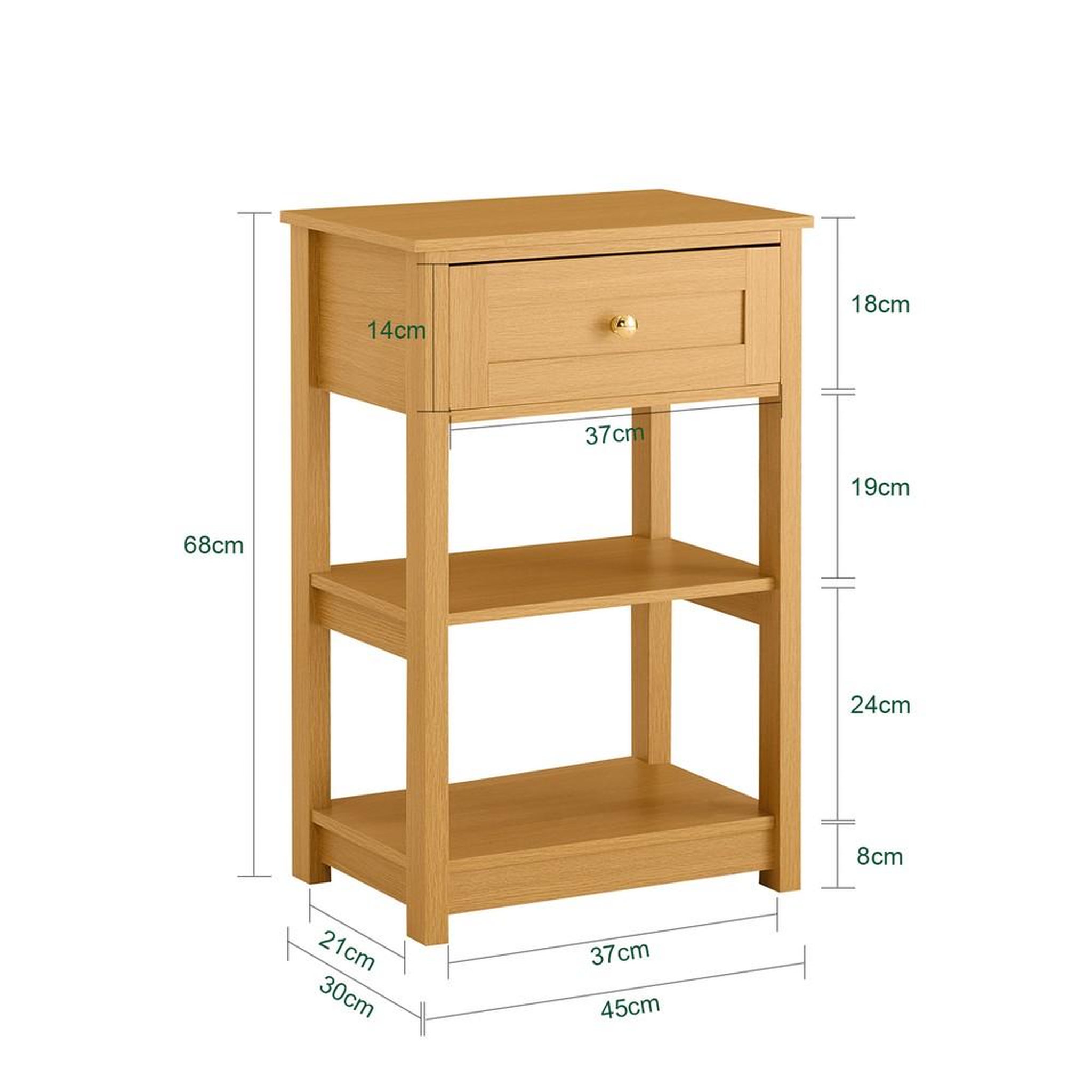 Voir la diapositive 3 : SOBUY SoBuy - Table De Chevet à un tiroir - Moderne - FBT46