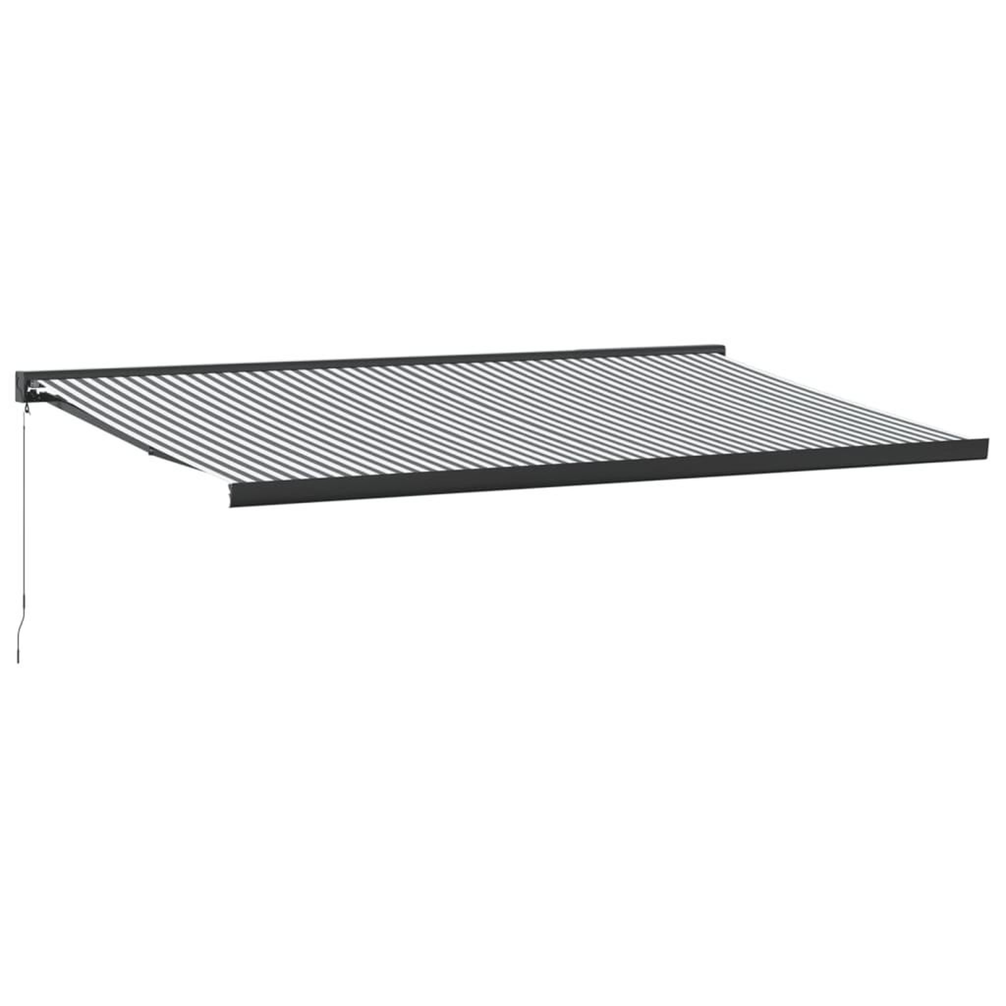 Voir la diapositive 2 : VIDAXL Auvent retractable anthracite et blanc 5x3 m tissu et aluminium