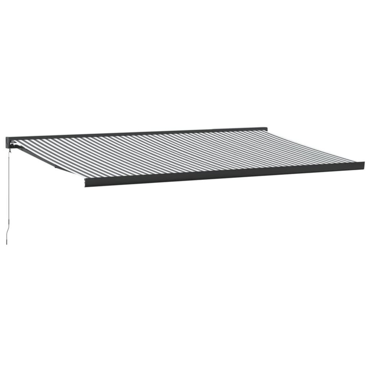 VIDAXL Auvent retractable anthracite et blanc 5x3 m tissu et aluminium