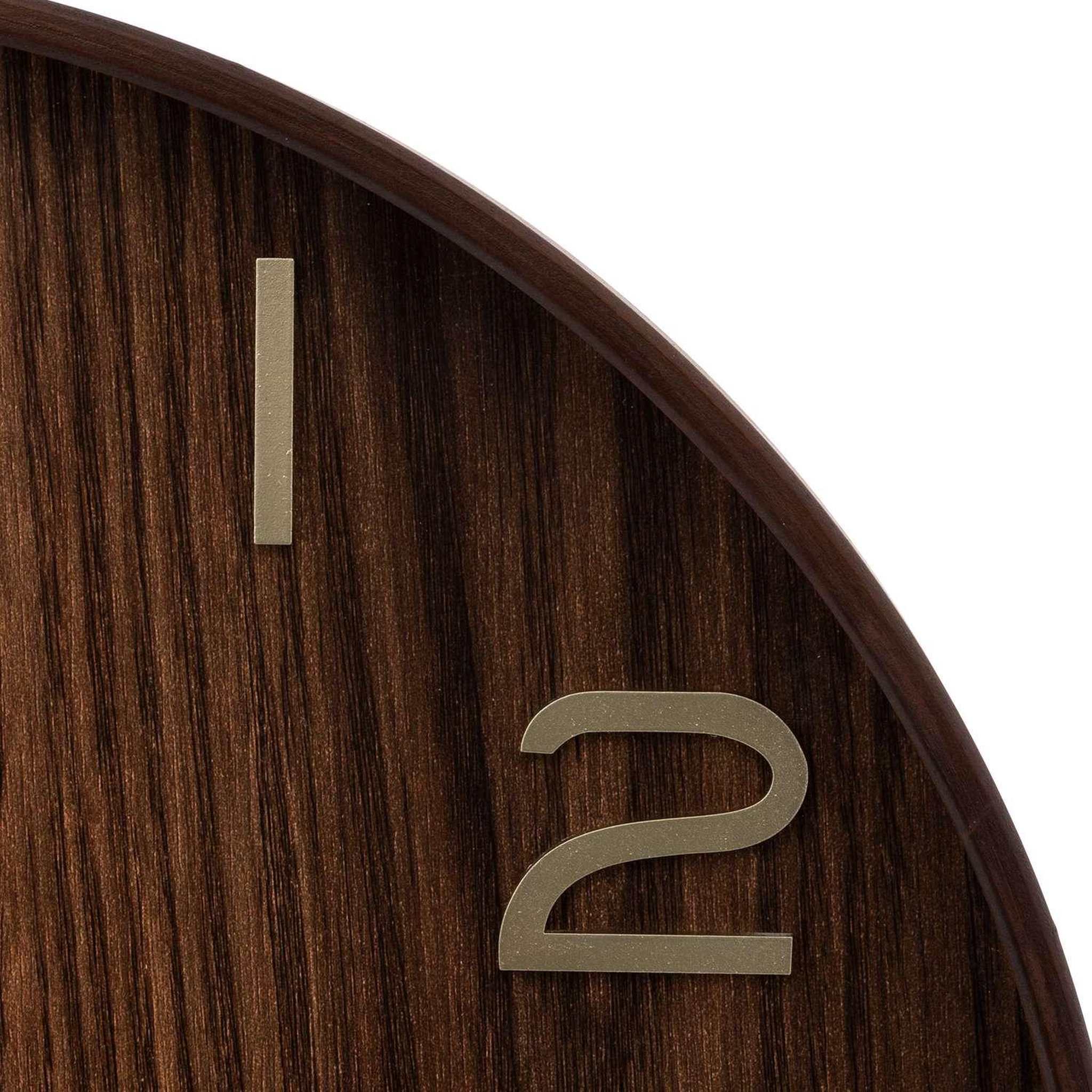 Voir la diapositive 3 : ATMOSPHERA Horloge en bois - diam 55 cm - marron
