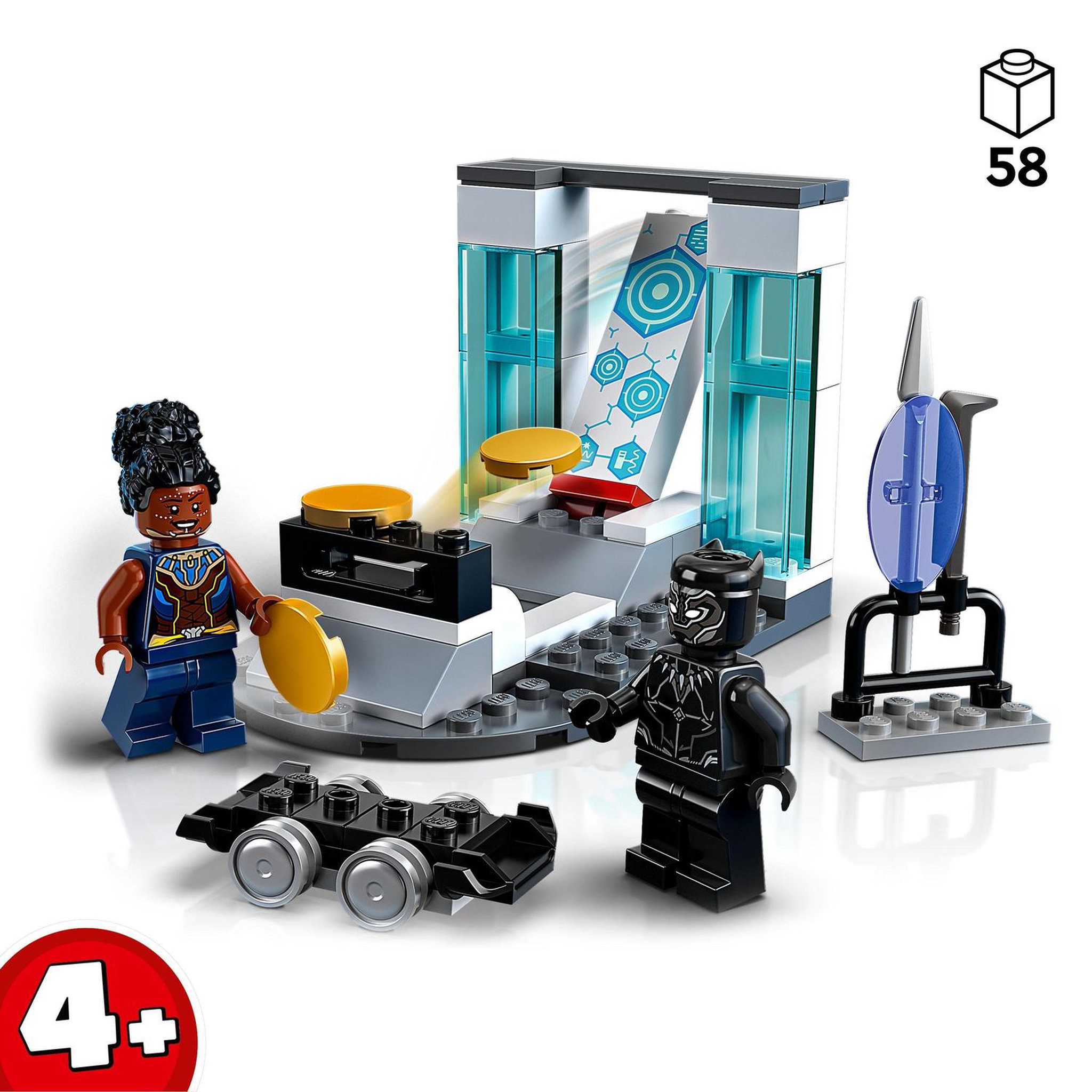 Voir la diapositive 3 : LEGO Super Heroes 76212 Le Labo de Shuri Black Panther,  Figurines Avengers Black Panther : Wakanda Forever, Jouet Super-Héros