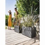 Voir la diapositive 4 : Eda Jardinière rectangulaire Carel gris anthracite 78 x 39 x 39 cm - 63 L - Eda