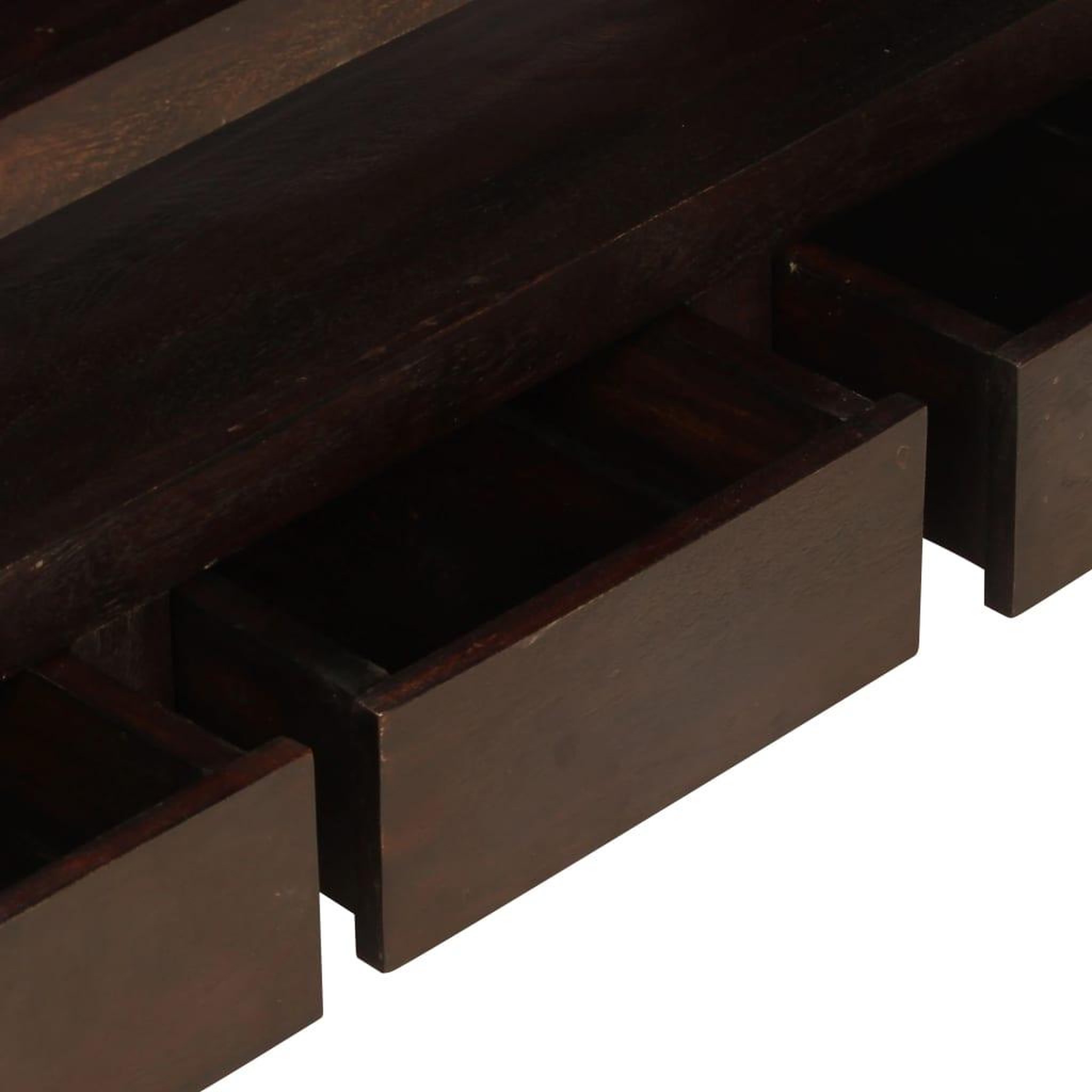 Voir la diapositive 5 : VIDAXL Meuble TV Bois d'acacia solide 90 x 30 x 55 cm Marron fonce