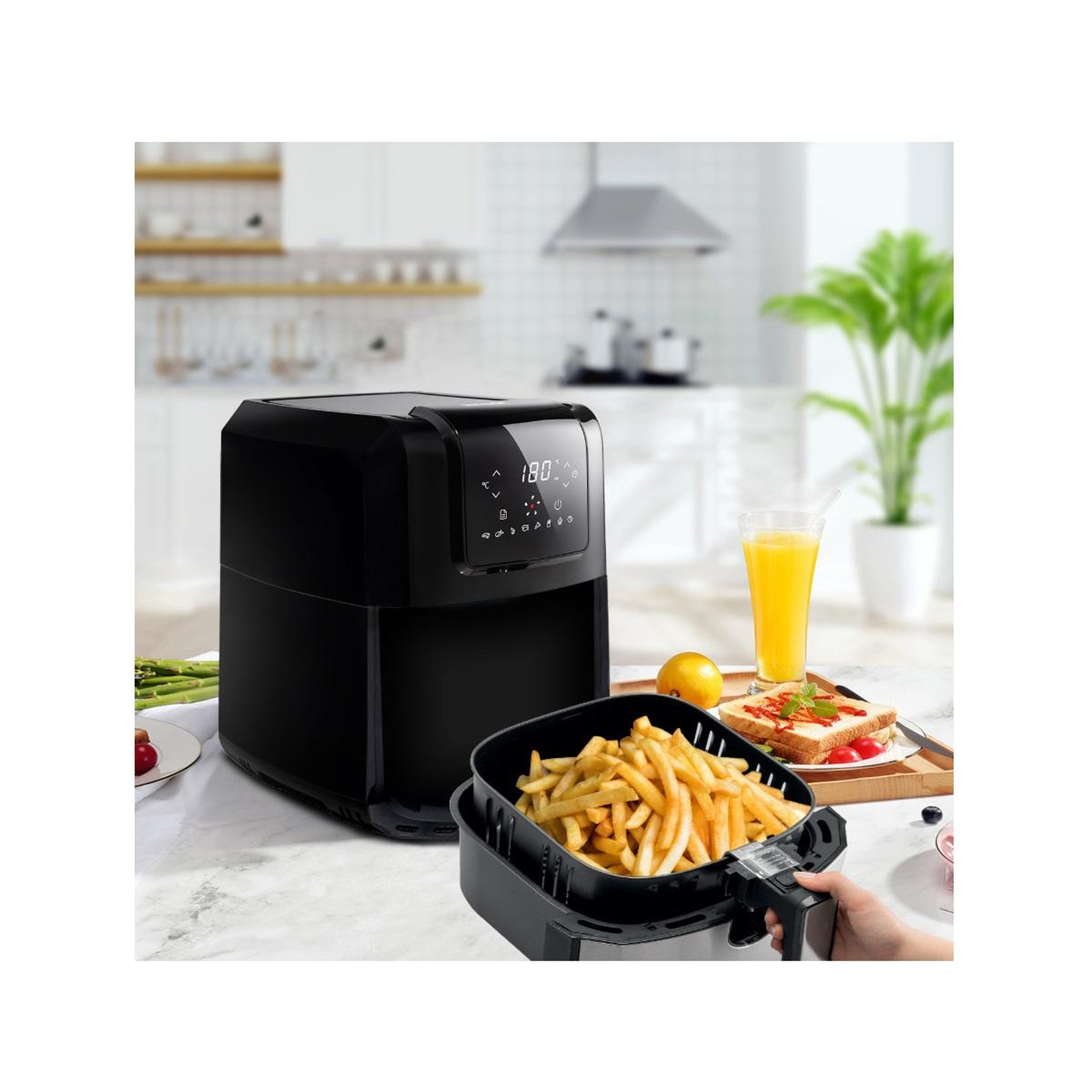 Voir la diapositive 4 : Hisense Friteuse sans huile 6.3l 1700w noir/gris - h06afbs1s3