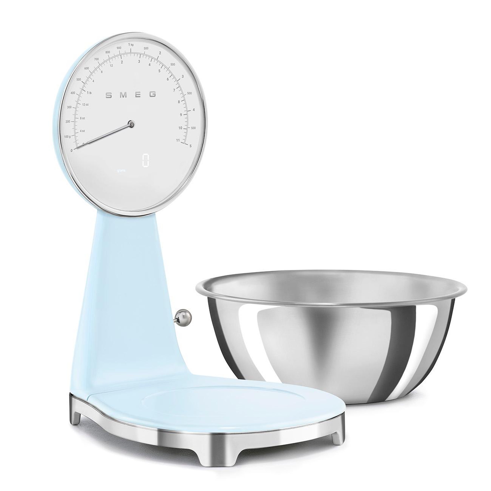 Voir la diapositive 5 : SMEG Balance de cuisine électronique 5kg-1g bleu azur - ksf01pbww