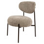 Voir la diapositive 1 : LISA DESIGN Adelia - fauteuil - pieds en métal - en tissu texturé