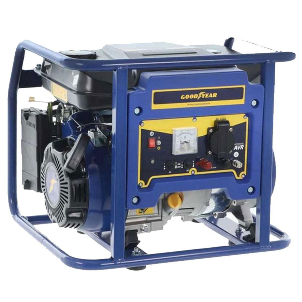 GOODYEAR Groupe électrogène Essence Moteur 94 Cm3 4T OHV 2.5CV 1100W AVR Autonomie 8h GOODYEAR