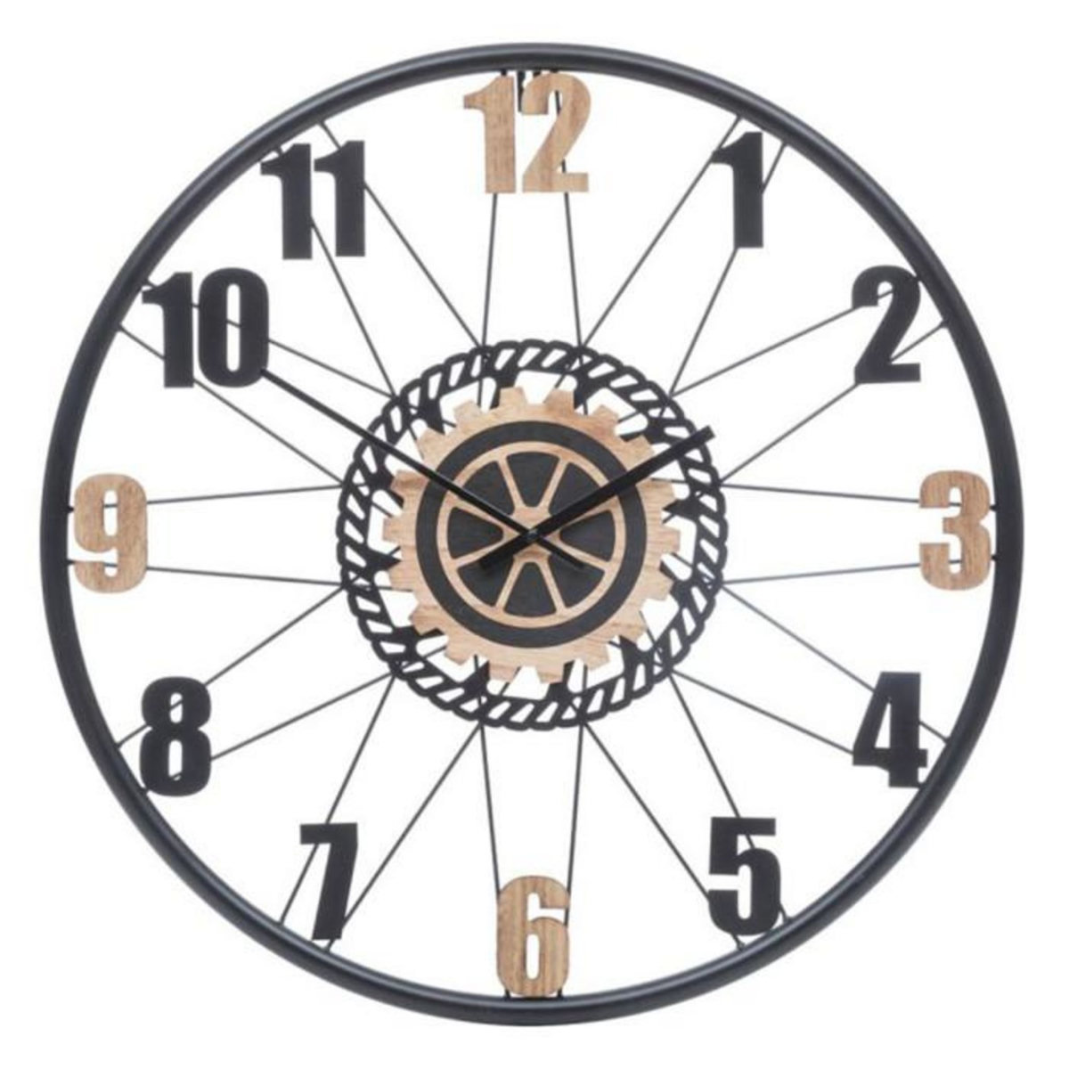 ATMOSPHERA Horloge Murale Déco  Mohan  65cm Noir