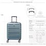 Voir la diapositive 2 : Delsey Valise cabine rigide Air Armour TSA polycarbonate 55cm