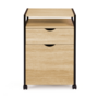 Voir la diapositive 4 : ID MARKET Caisson de bureau support imprimante DETROIT 2 tiroirs design industriel