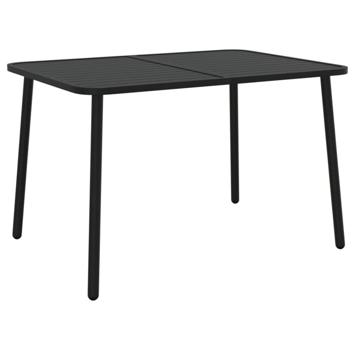 VIDAXL Table de jardin anthracite 110x80x71 cm acier