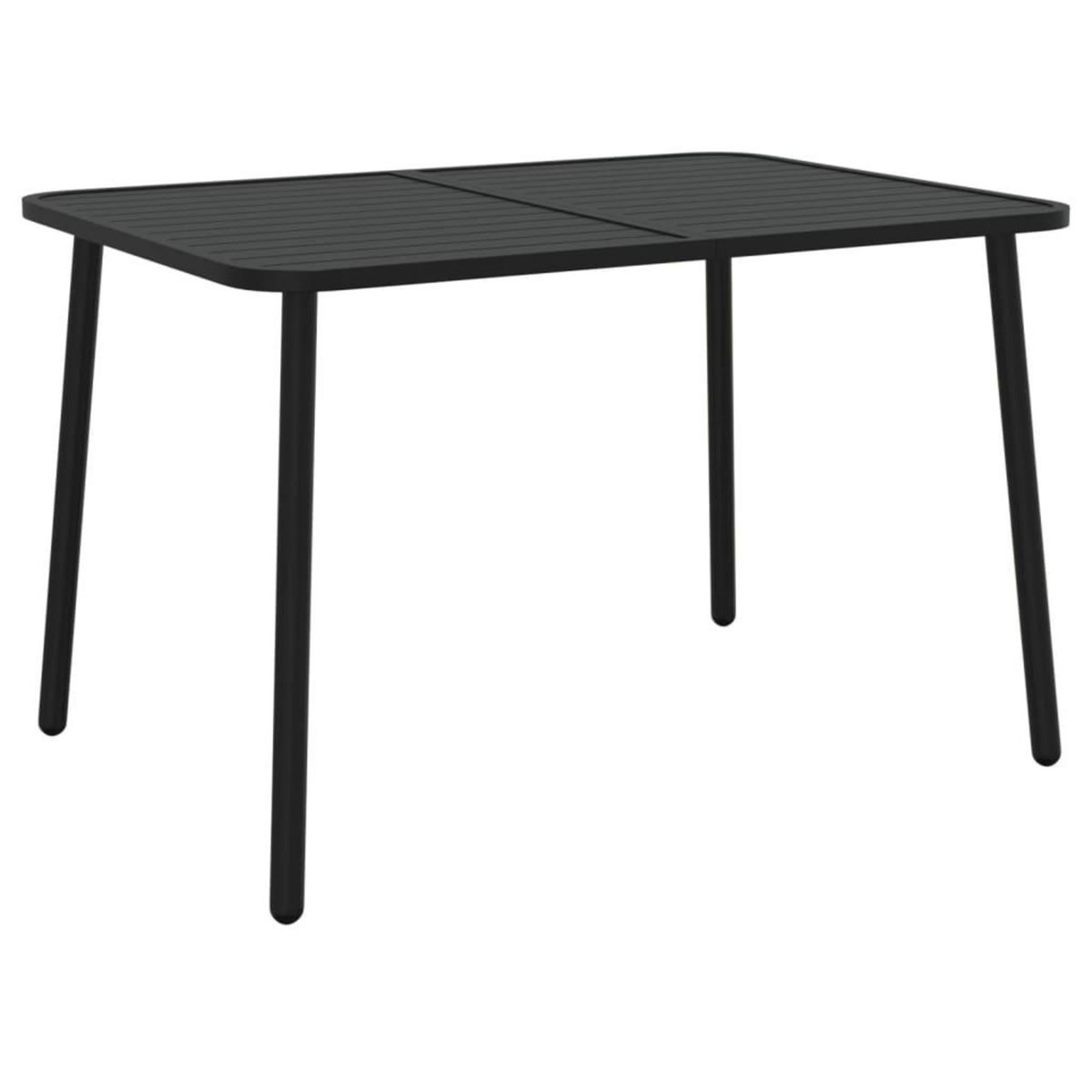 VIDAXL Table de jardin anthracite 110x80x71 cm acier