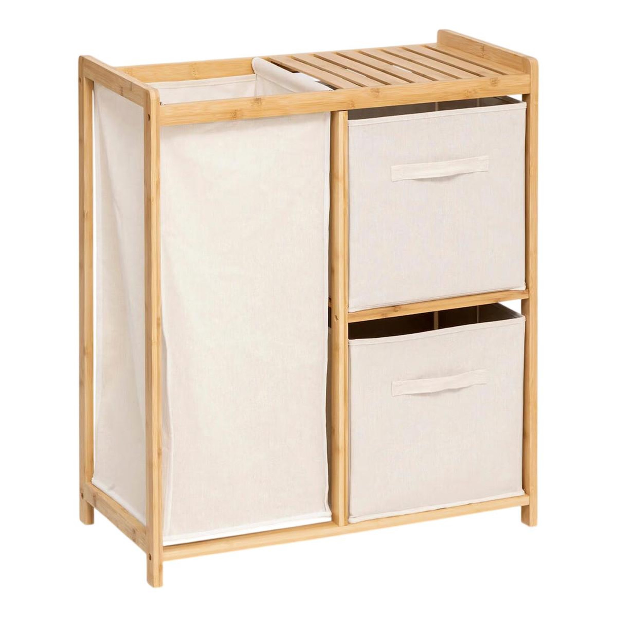 FIVE Meuble à linge 3 paniers  tidy  78cm naturel