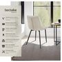 Voir la diapositive 2 : tectake Lot de chaises rembourrées aspect velours crème Lot de 6