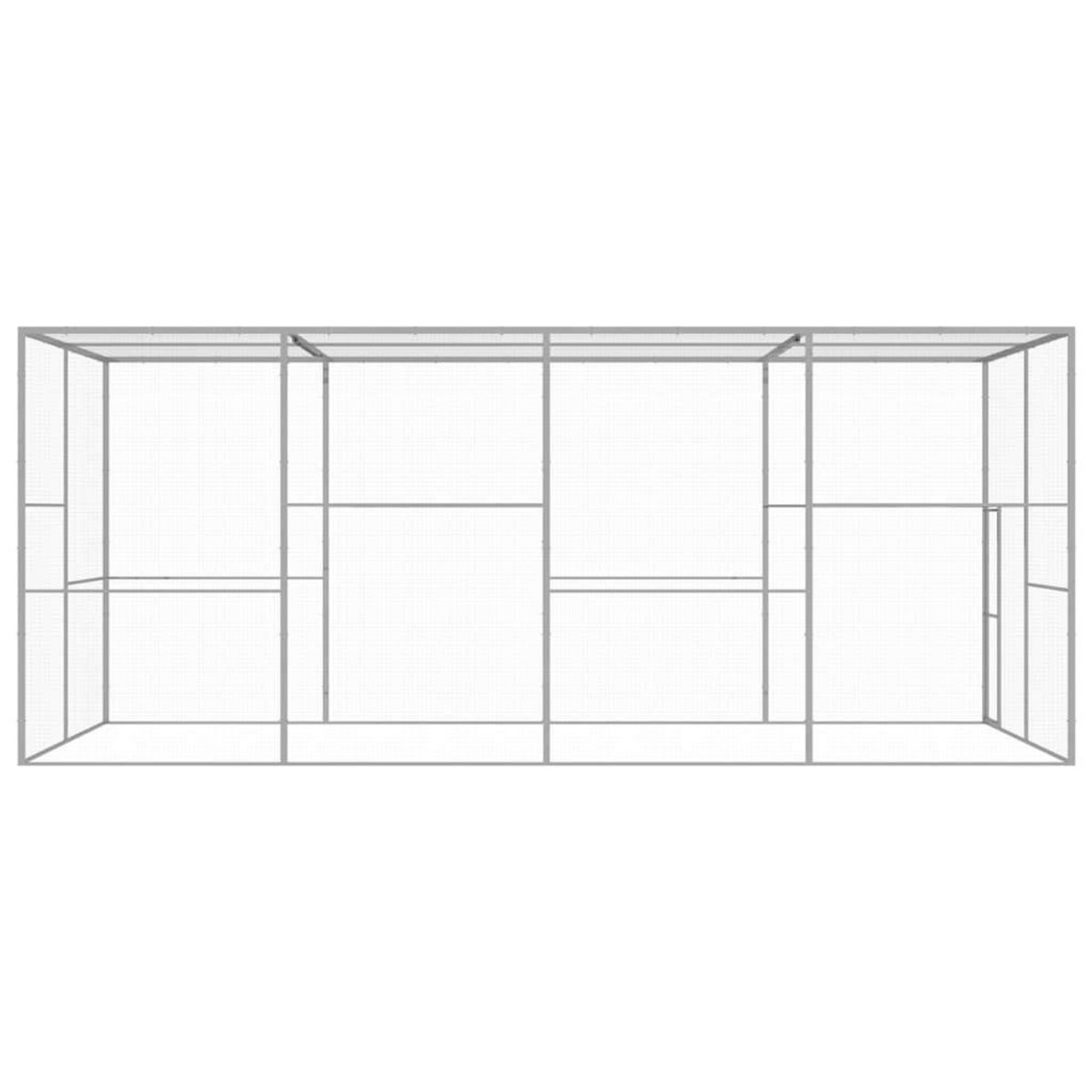 VIDAXL Cage pour chat 6x3x2,5 m Acier galvanise